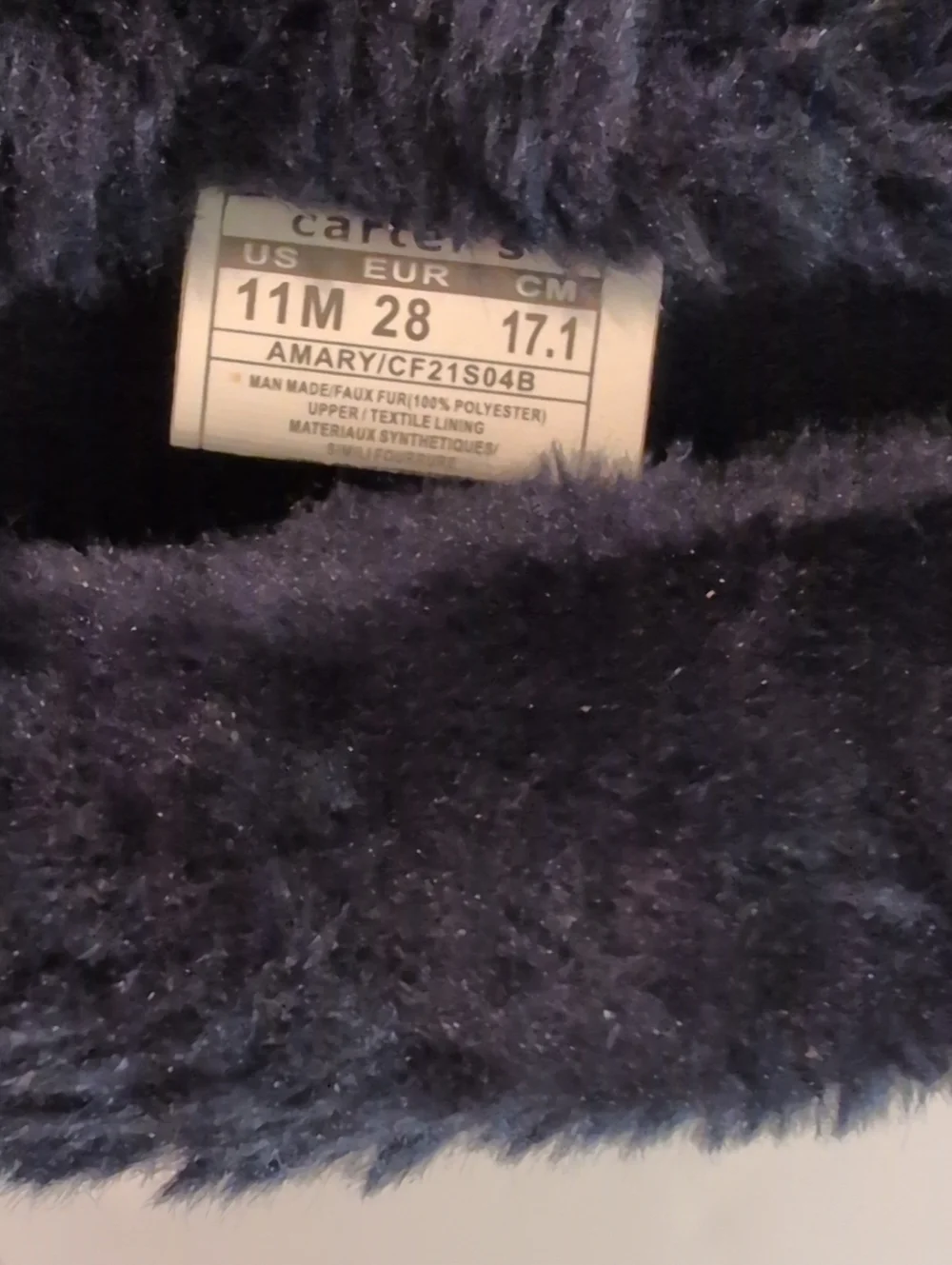 Carter's Black Polka Dot Rain & Snow Boots with Faux Fur Cuff Sz 11